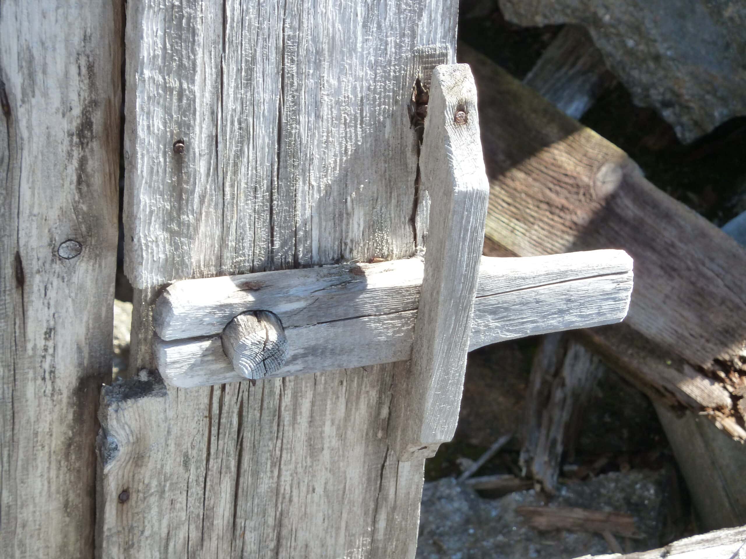 The door of a dug out. Detail,WWII