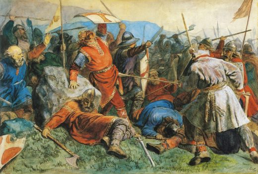 Arbo-Olav_den_helliges_fall_i_slaget_på_Stiklestad