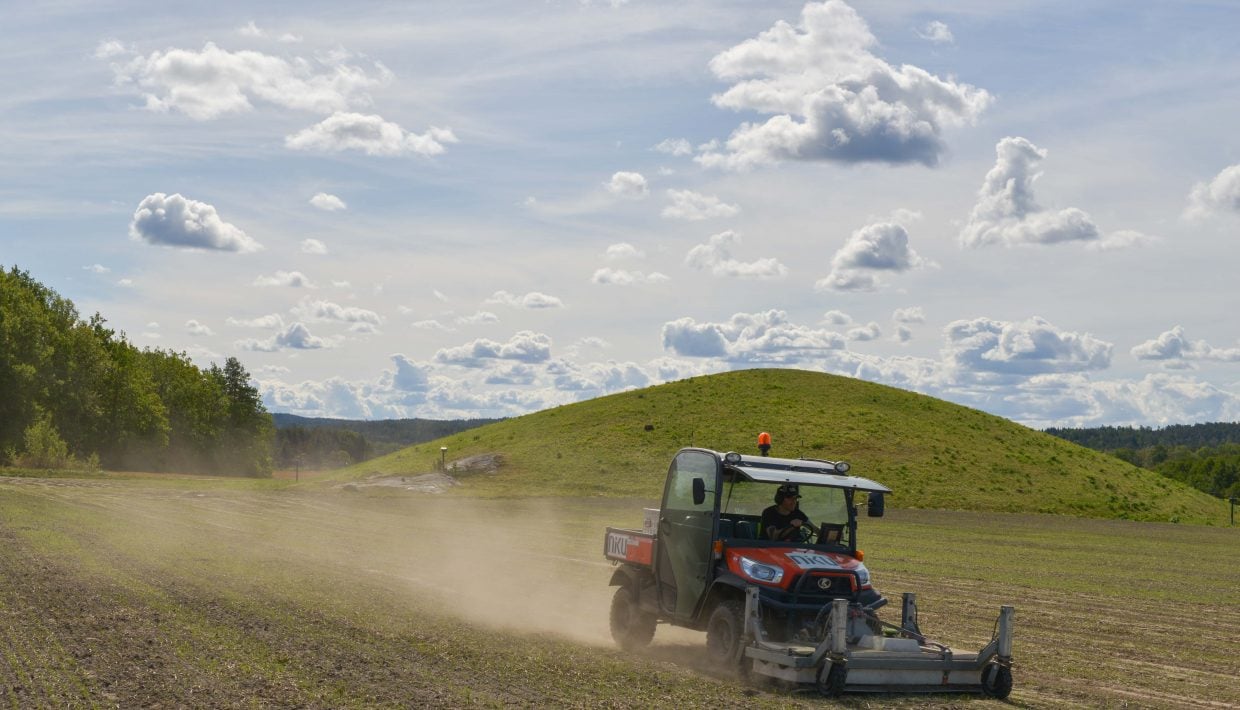 En av NIKUs georadarmaskiner i arbeid på Jellestad