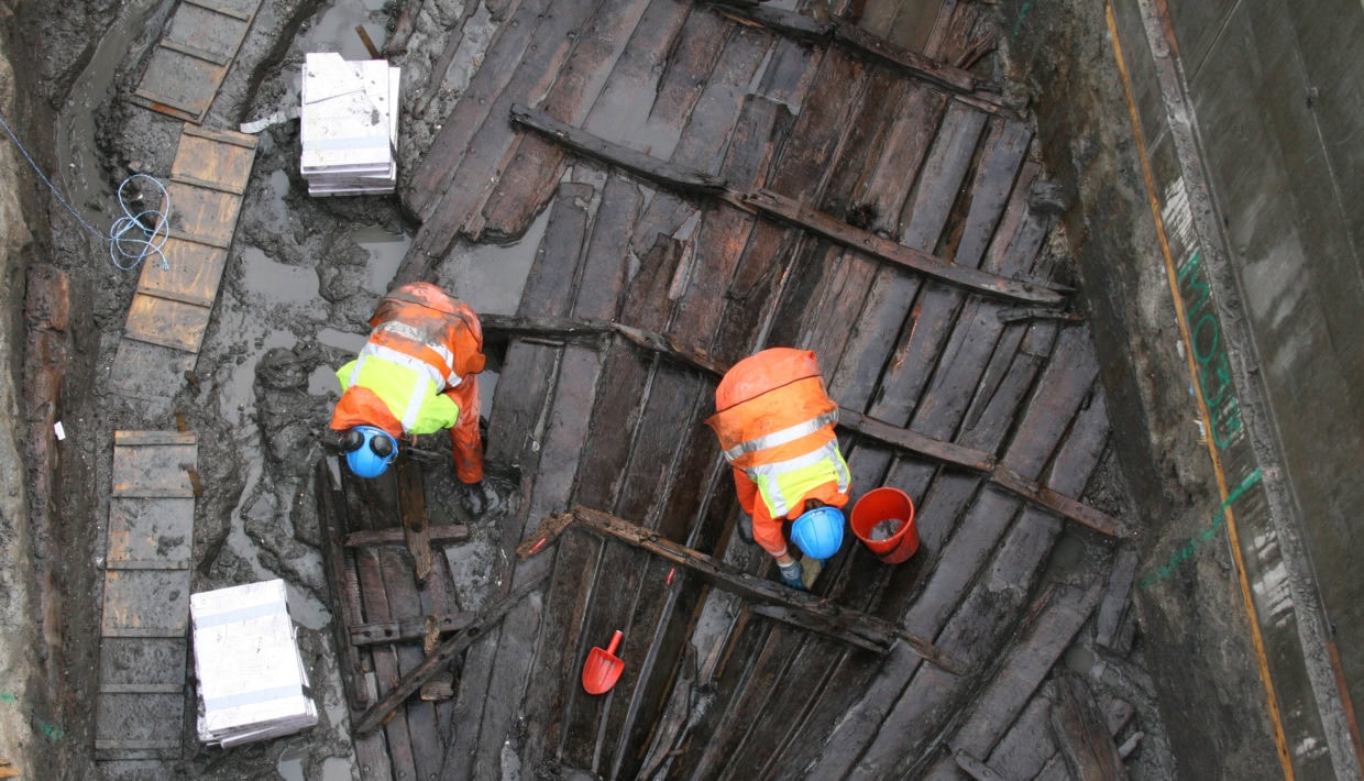 Fra NIKU-utgravning i Bjørvika i 2006