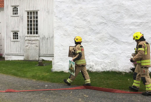 Brannøvelse i Tromøy kirke september 2019