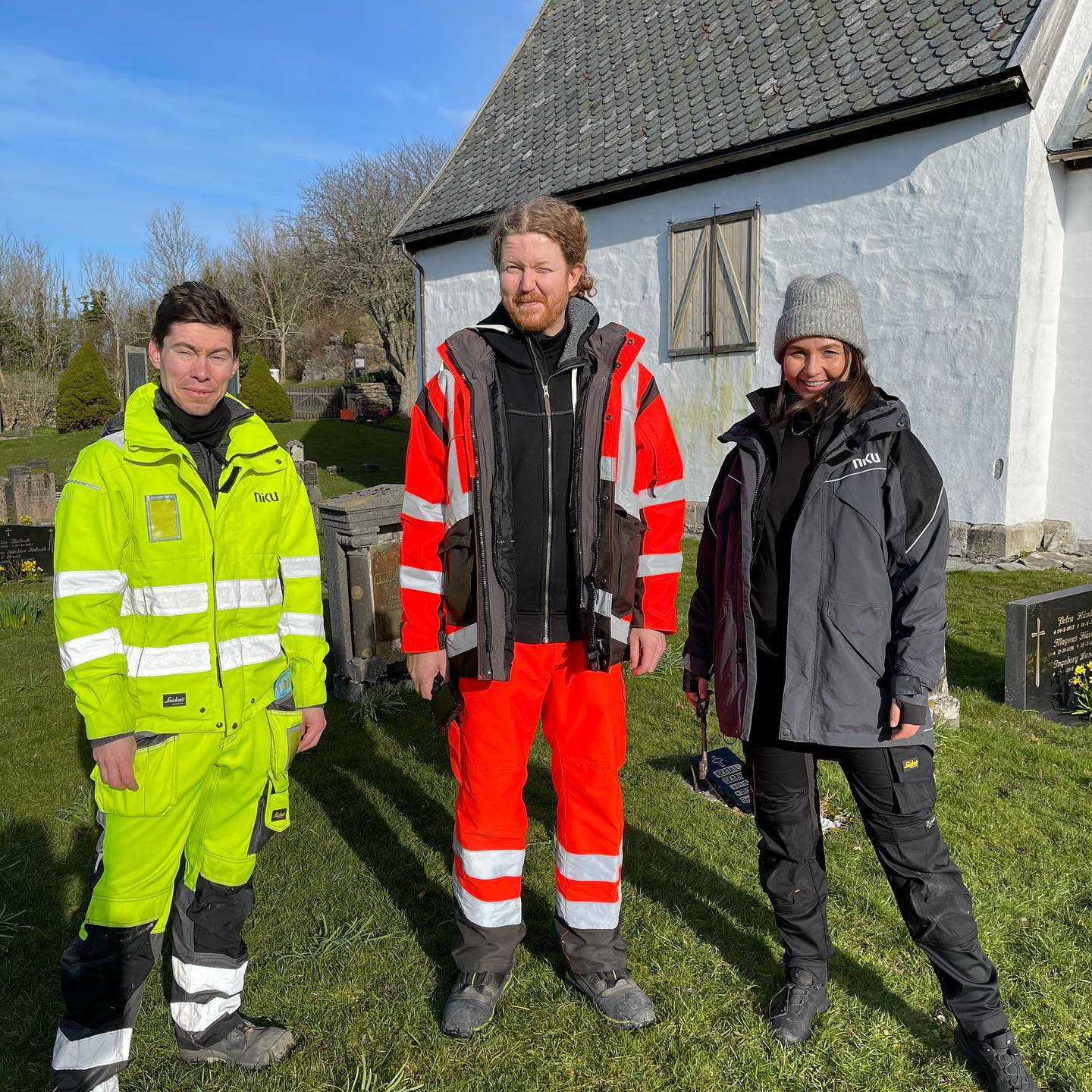 Bilde fra Moster Amfi. Jani, Kjartan og Bjørg