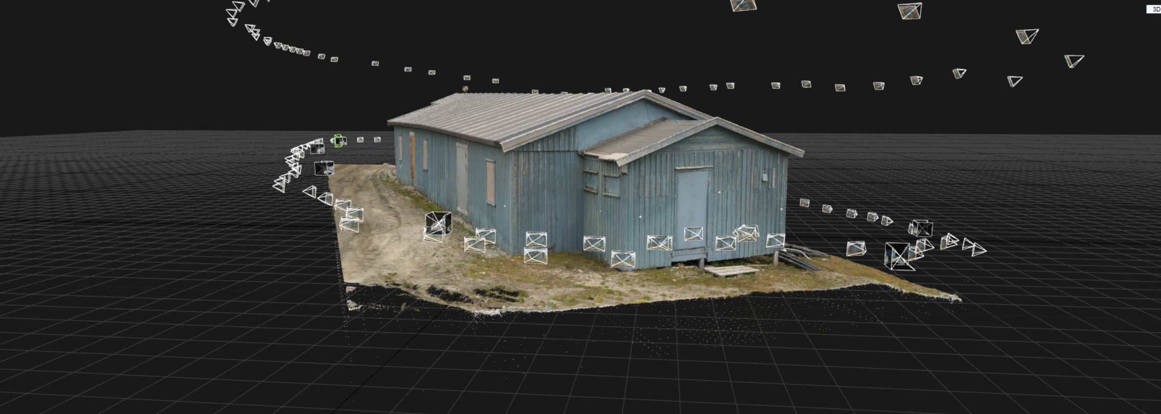 Dataprosessering av byninger i Svea, Svalbard. Modell Erich Nau.
