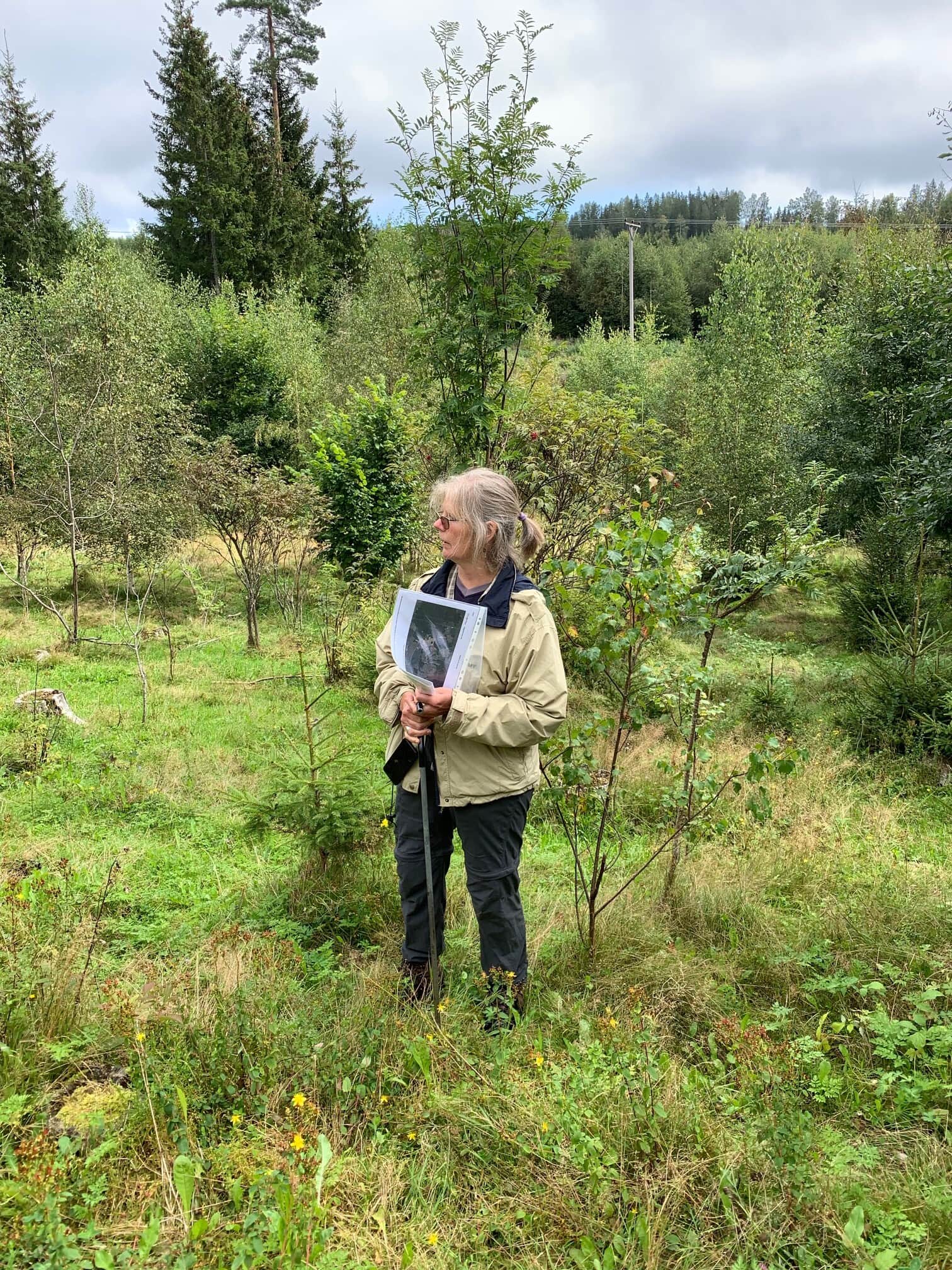 Eva Svensson fra Karlstads universitet på Ridgedale august 2021. Foto Hilde Amundsen