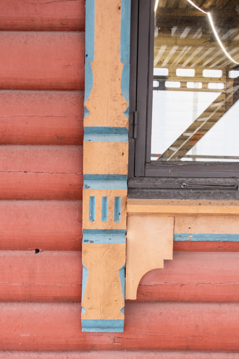 Utsnitt fra Holmenkollen sanatorium før tilbakeføringen av fargene.